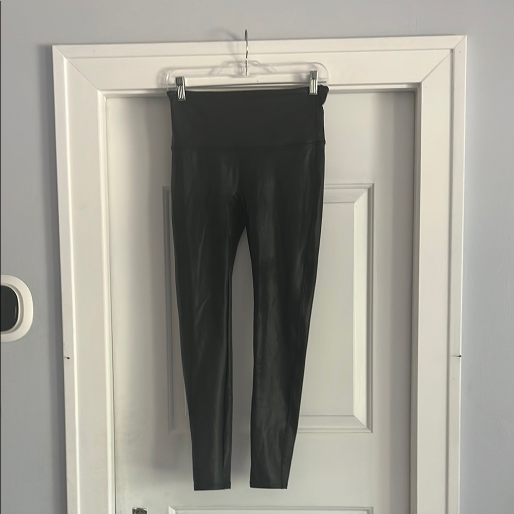 SPANX Shiny Black Leggings